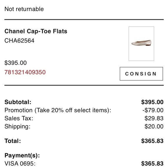 Chanel Gold Ballet Flats - Picture 5 of 5